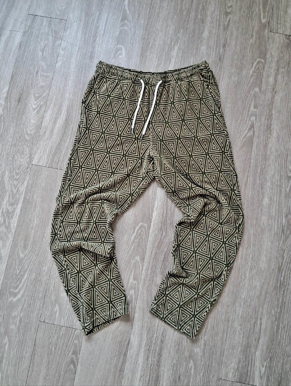 Todd Snyder Terry Cloth Green Leaf Jacquard Beach Lounge Pants